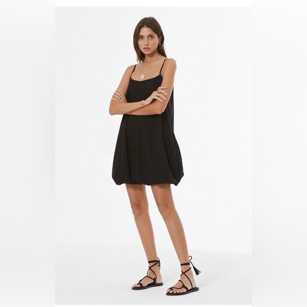 YOUNG FABULOUS & BROKE Date Night Going Out Bulle Bubble Mini Dress Small Black - Picture 3 of 7